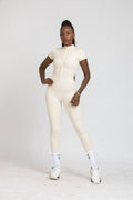 Short sleeve leggings jumpsuit
