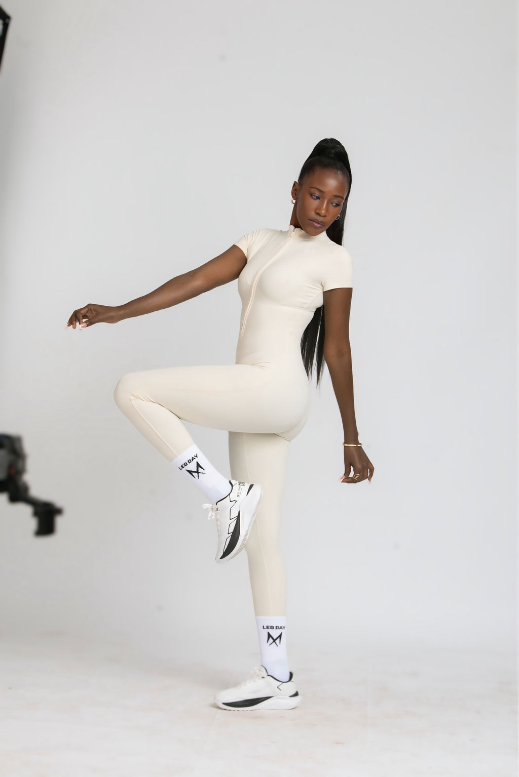 Short sleeve leggings jumpsuit